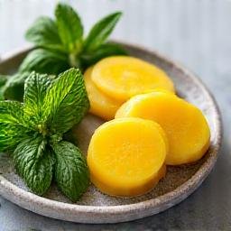 Fresh ginger, fennel and mint leaves